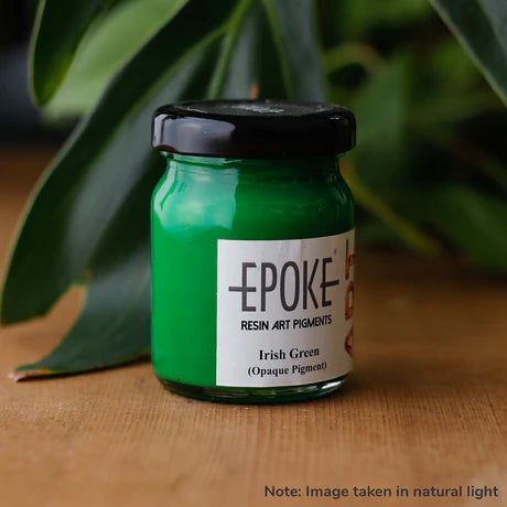 مادة فنية من الراتينج، صبغة إيبوكسي، أخضر أيرلندي (غير شفاف) - معجون صبغ - 25 جم و75 جم