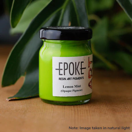 مادة فنية من الراتينج، صبغة إيبوكسي، لون الليمون والنعناع (معتم) - معجون صبغ بوزن 25 جرامًا و75 جرامًا
