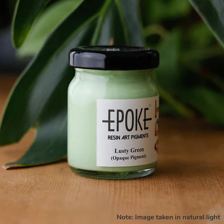 مادة فنية من الراتينج، صبغة إيبوكسي، لون أخضر لامع (غير شفاف) - معجون صبغ - 25 جم و75 جم