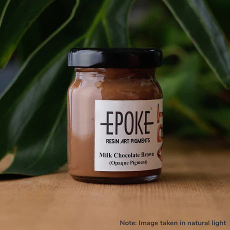 रेज़िन आर्ट मटीरियल, इपोक्स पिगमेंट, मिल्क चॉकलेट ब्राउन (अपारदर्शी) - पिगमेंट पेस्ट - 25 ग्राम और 75 ग्राम
