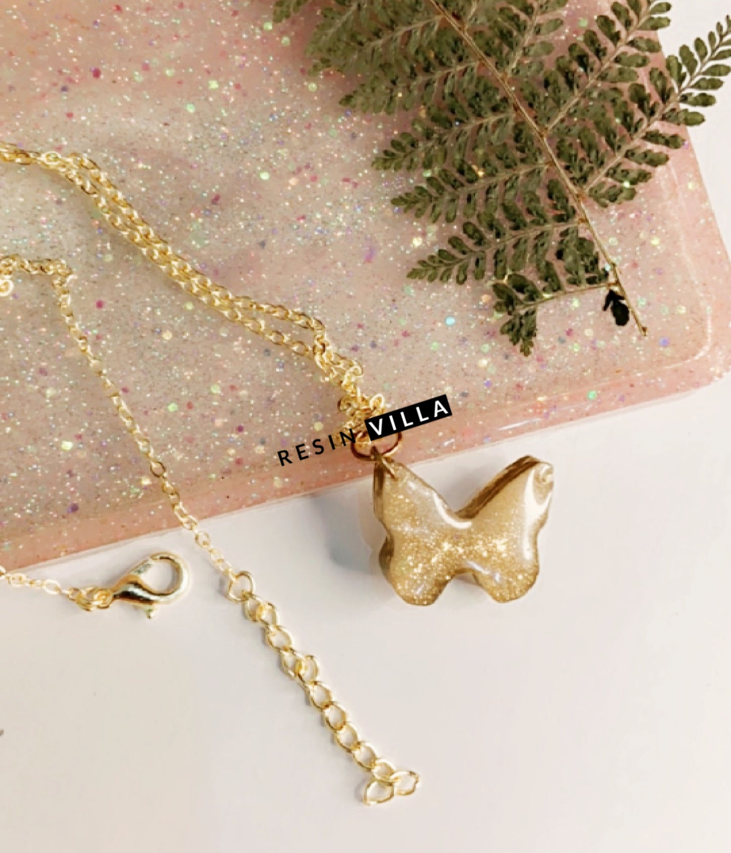 Resin Art, Jewellery, Butterfly neck pendent