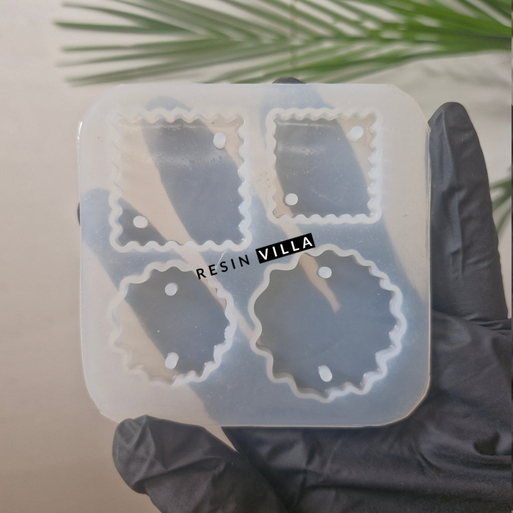 4-Cavity Silicone Rakhi Mold Reusable Resin Mold for DIY Rakhi Making