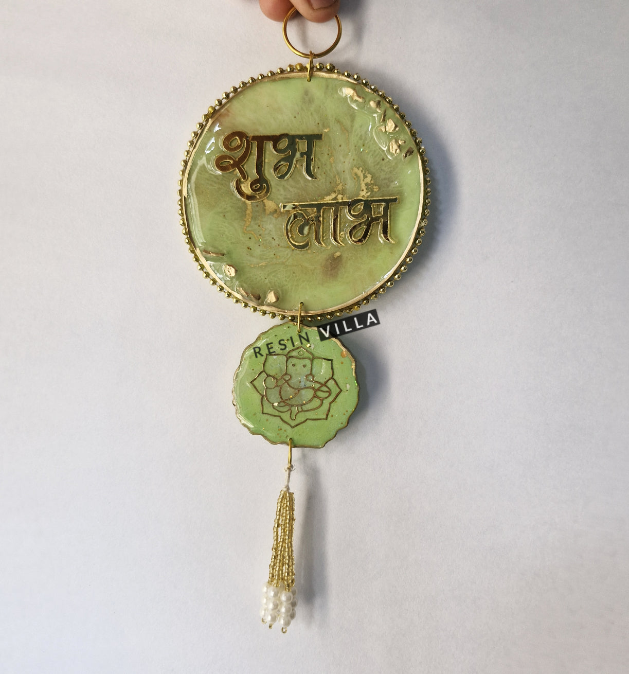 Resin Art Hanging Toran Decor for Door Entrance Traditional Indian Doorway Decor, Customizable Entrance Hanging for Weddings & Festivals