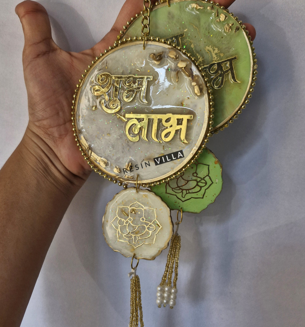 Resin Art Hanging Toran Decor for Door Entrance Traditional Indian Doorway Decor, Customizable Entrance Hanging for Weddings & Festivals