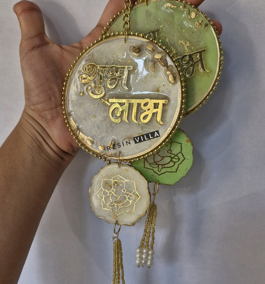 Resin Art Hanging Toran Decor for Door Entrance   Traditional Indian Doorway Decor, Customizable Entrance Hanging for Weddings & Festivals