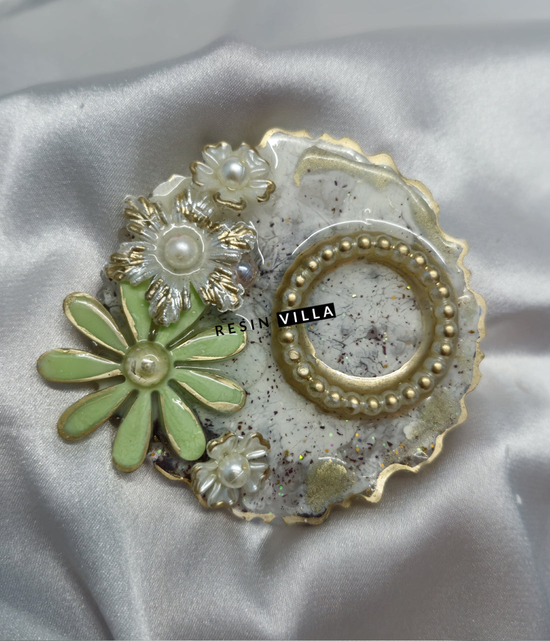 Round Sagun Resin Coin Platters