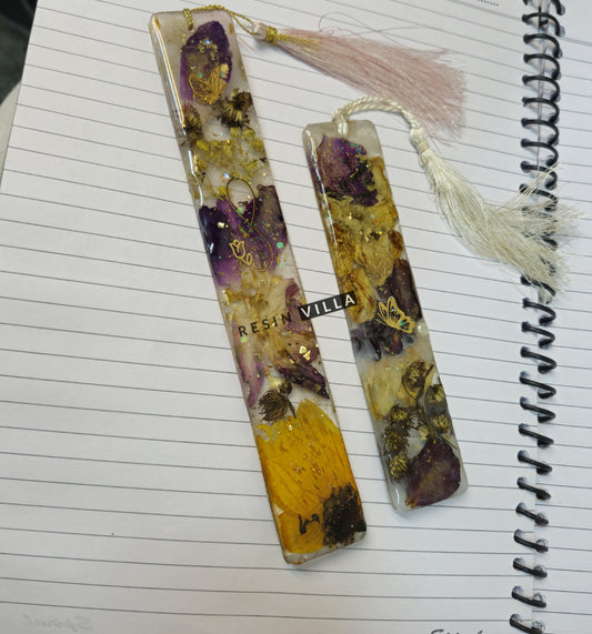 Flower Preservation Resin Bookmark - Personalized Floral Keepsake Bookmark for Gifts and Special Occasions