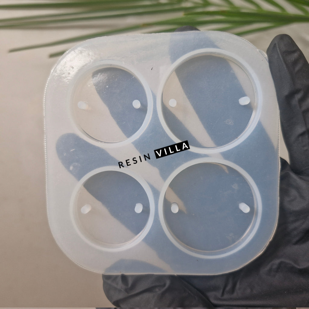 4-Cavity Silicone Rakhi Mold Reusable Resin Mold for DIY Rakhi Making