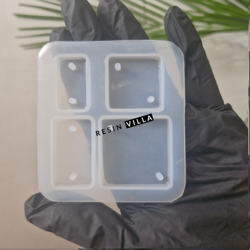 4-Cavity Silicone Rakhi Mold Reusable Resin Mold for DIY Rakhi Making
