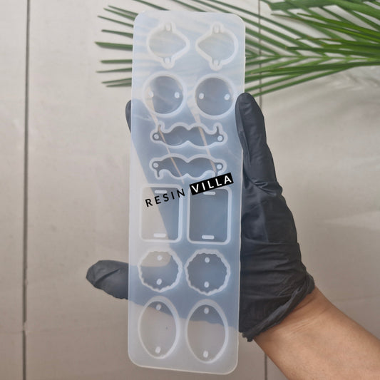 12 Cavity  Multi Shape Silicone Rakhi Mold – Reusable Resin Mold for DIY Rakhi Making