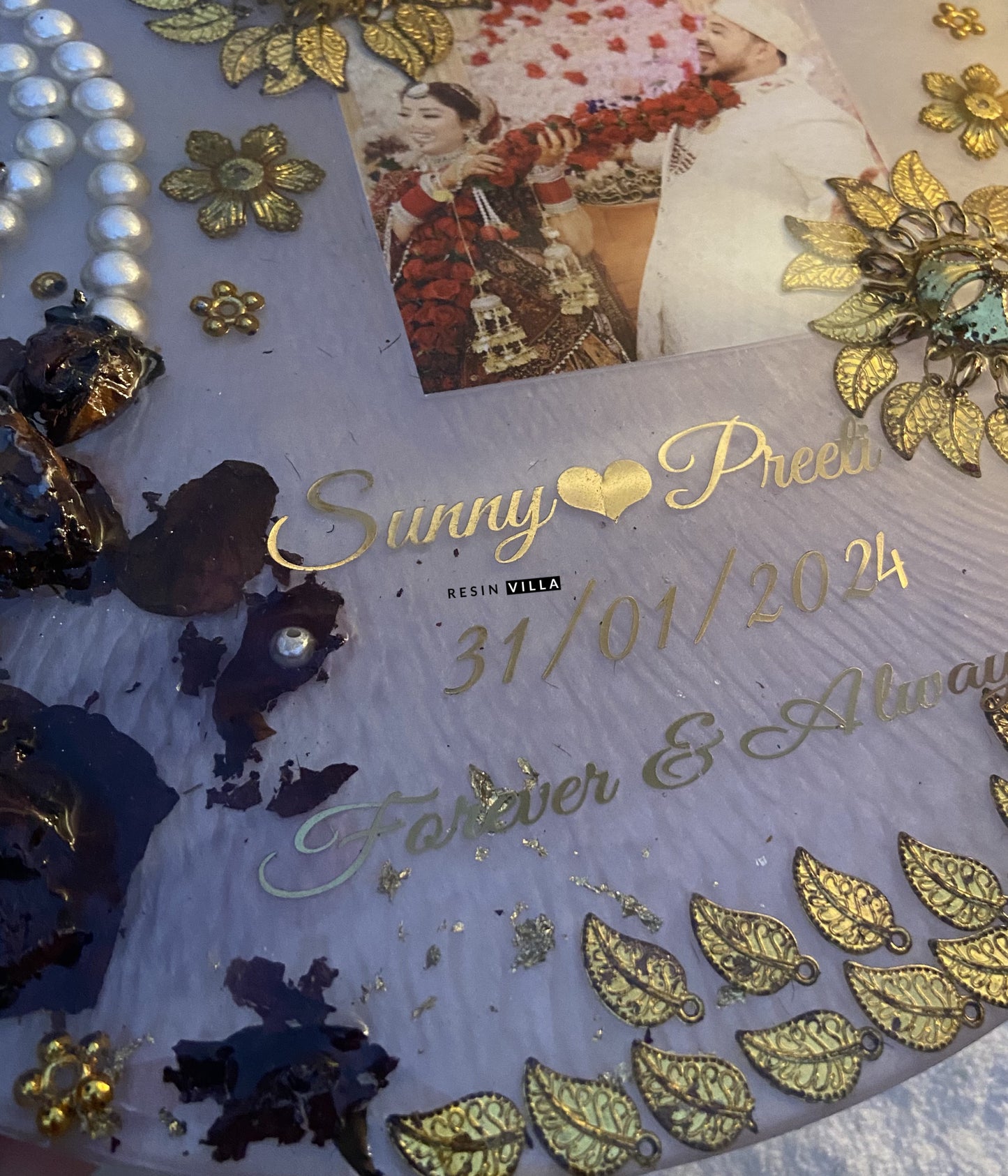 Preserving your varmalas in resin is more than just a trend; it's a heartfelt way to keep the memories of your wedding alive.
