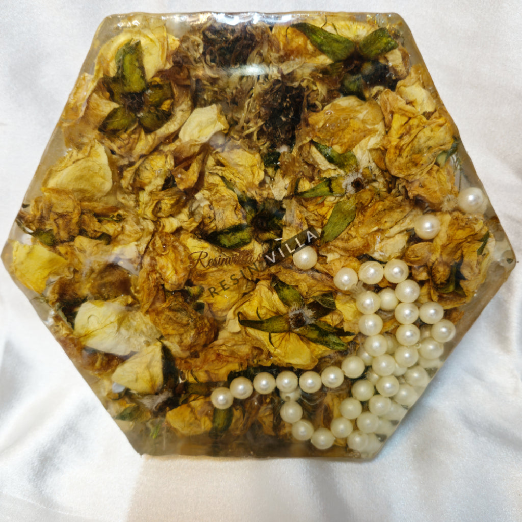 فن الراتينج، حفظ باقة الزهور، الصب العميق، الشكل السداسي،