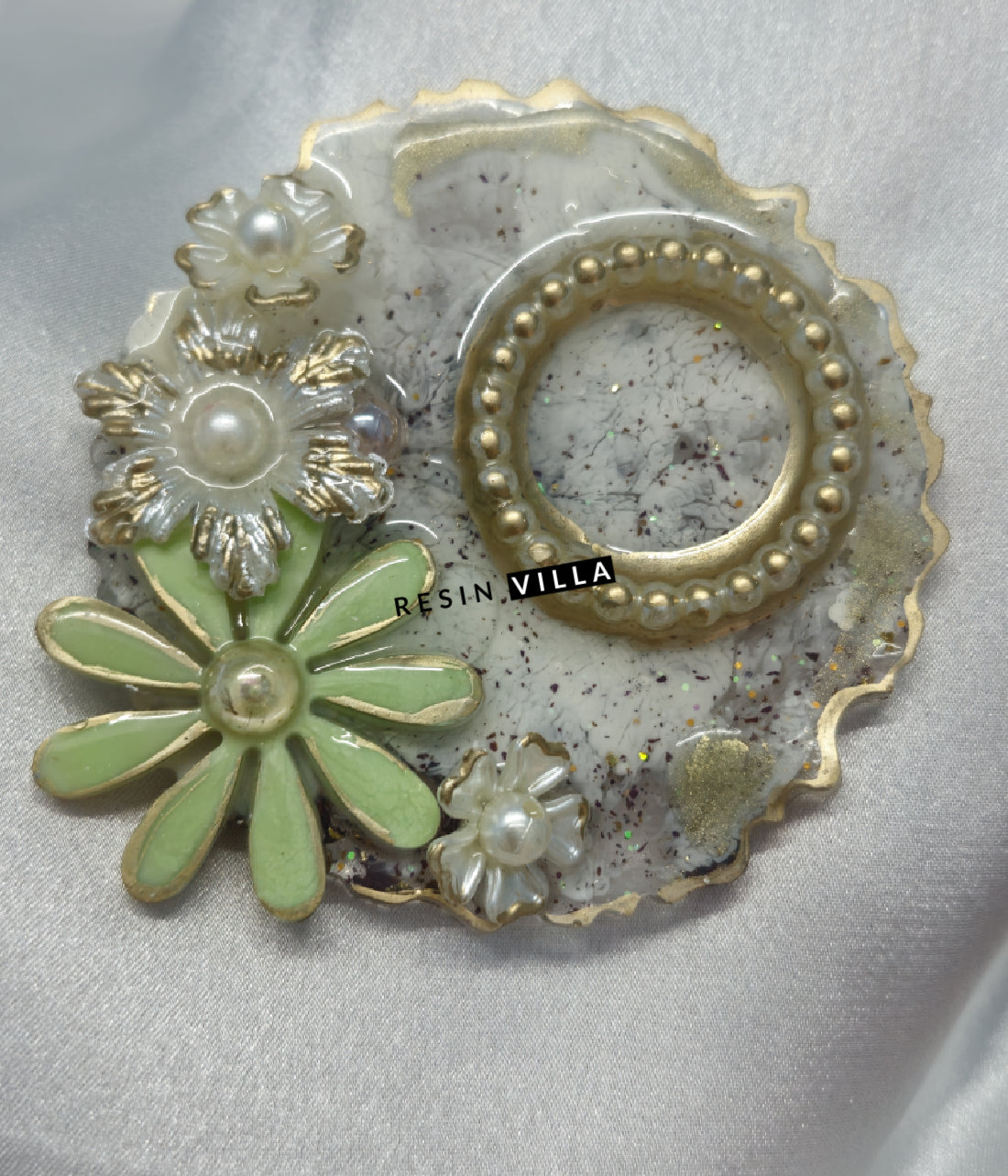 Round Sagun Resin Coin Platters